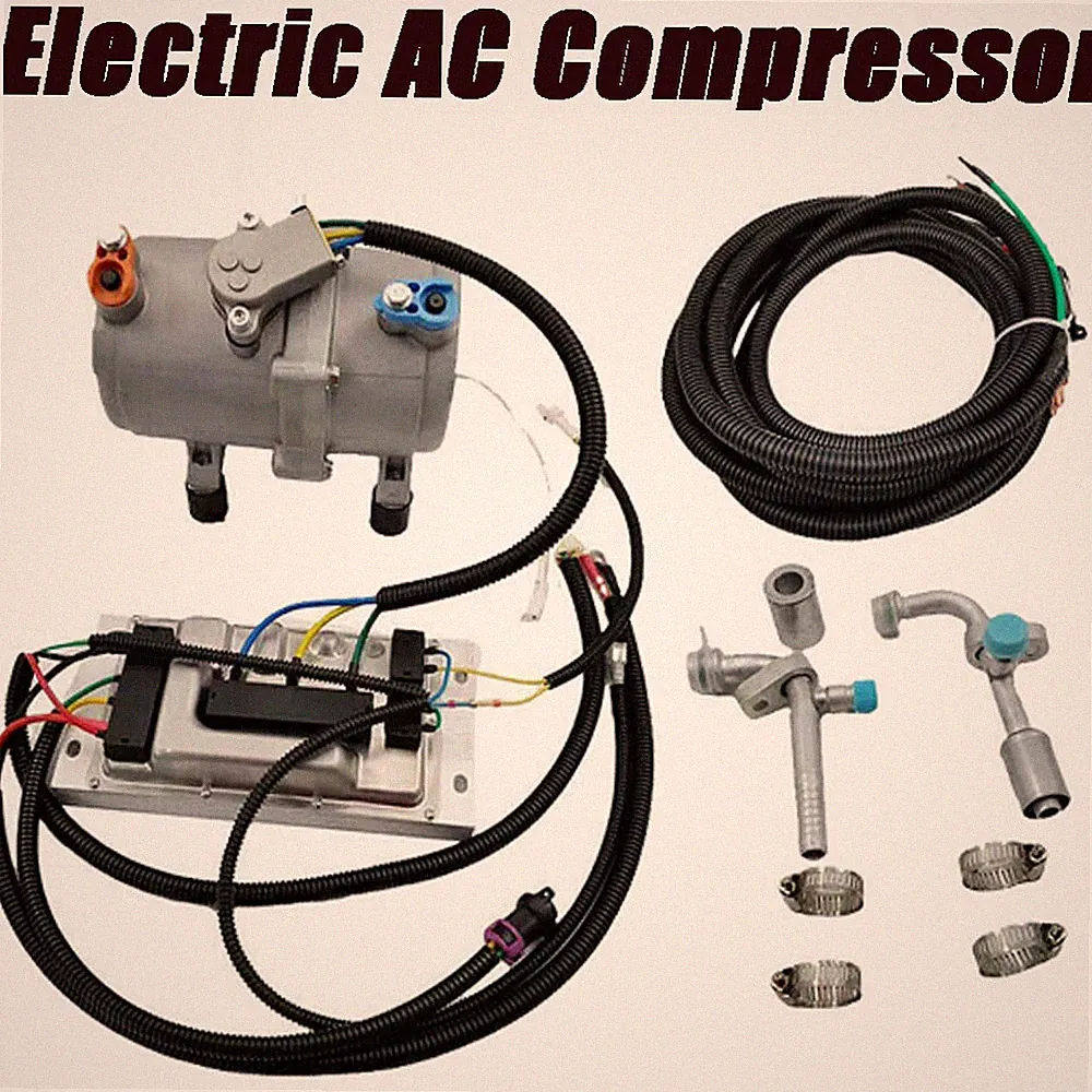 12 Volt A/C Kit Electric Compressor Set for Auto Air Conditioning Car Truck Bus