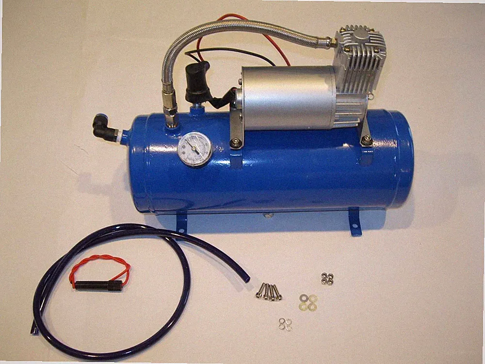 120PSI 12v Air Compressor 1.5 Gallon Tank For Air Horns & Bag System Train Truck