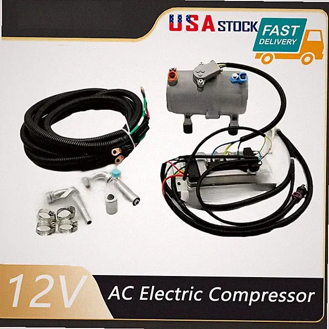 12V automatic air conditioning, universal electric compressor,truck,ship,and car