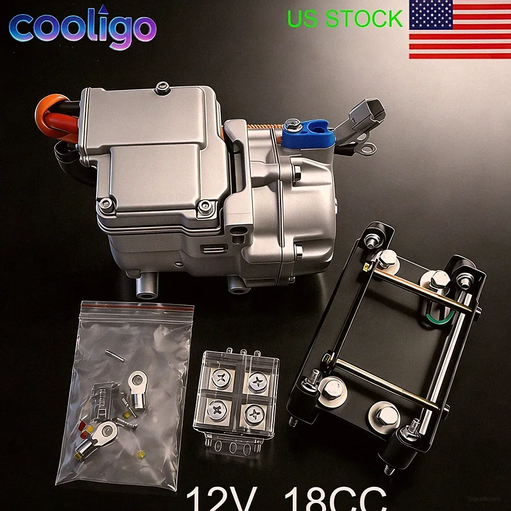 12V Electric AC Compressor | Universal Auto & Truck Cab Air Conditioning Kit