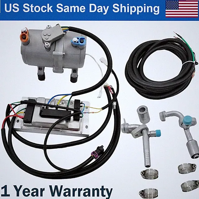 A/C 12V Electric Compressor Set for Auto AC Air Conditioning Car Truck Bus