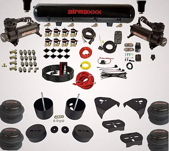 Complete FASTBAG 3/8" Air Ride Suspension Kit Bags Fits Chevy C15 1988-98 Truck