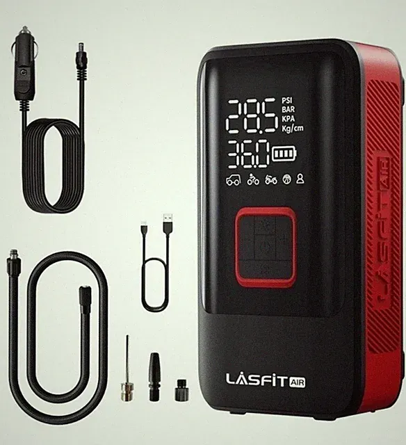 NEW LASFIT Tire Inflator Car Air Compressor Pump Dual Cylinder SUV Pickup Truck.