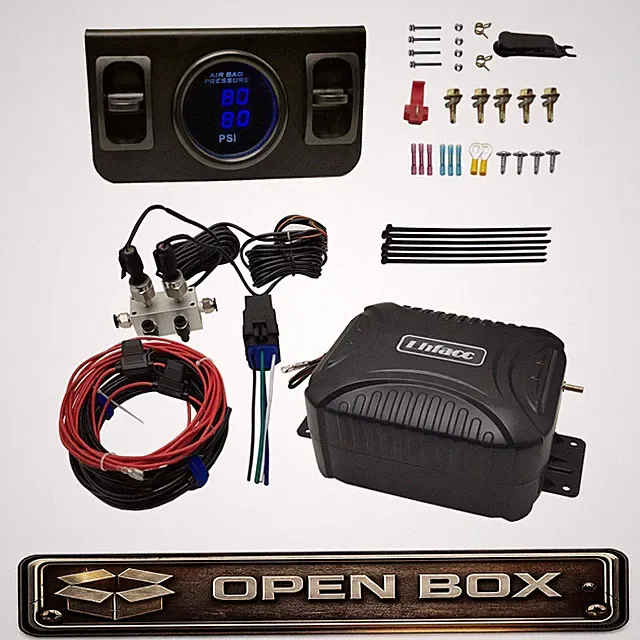On Board Air Compressor System Truck Van Air Pump Dual Gauge Paddle Valve Kit