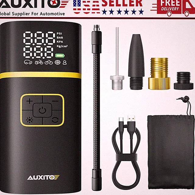 Portable Tire Inflator Air Compressor for Car and Truck Pump 52000mA (150 PSI)