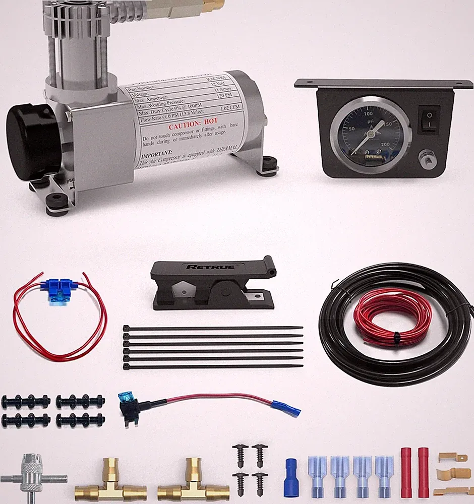 RETRUE Onboard Air Compressor System for Truck Airbag Suspension - Universal Air