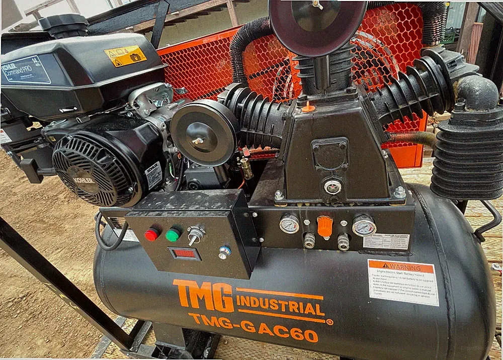 TMG Industrial Truck Mount 60 Gallon Air Compressor Kohler Command PRO 14HP Gas